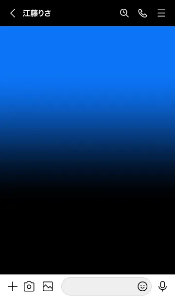 [LINE着せ替え] Black & Deep Sky Blue  Theme V2 (JP)の画像3