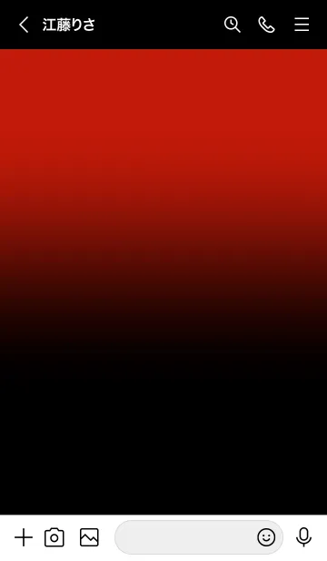 [LINE着せ替え] Black & Chilli Red Theme V2 (JP)の画像3