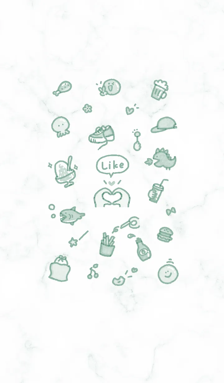 [LINE着せ替え] シンプルなアイコン18♥ブルーグリーン05_1の画像1