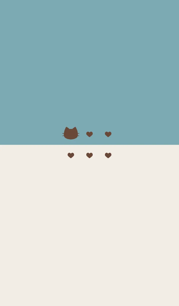 [LINE着せ替え] ねことハート(brown&dusty colors:06)の画像1