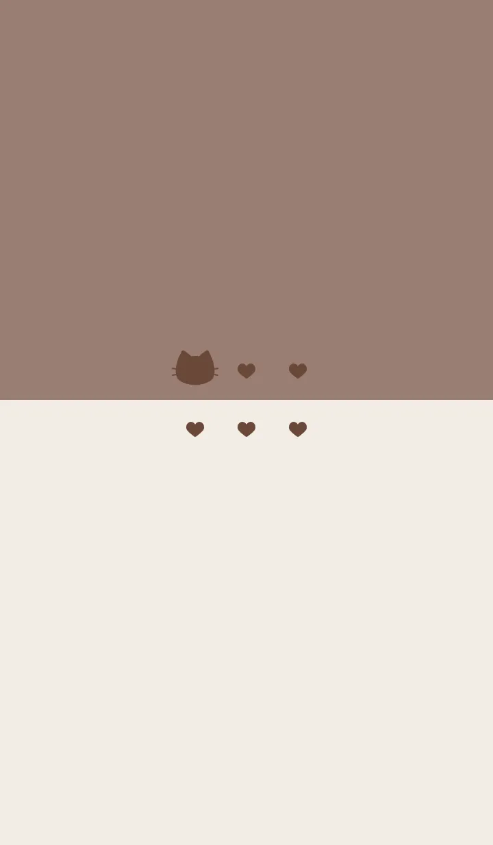 [LINE着せ替え] ねことハート(brown&dusty colors:10)の画像1