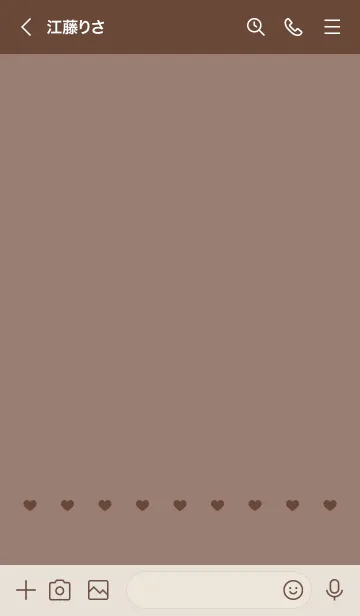 [LINE着せ替え] ねことハート(brown&dusty colors:10)の画像3