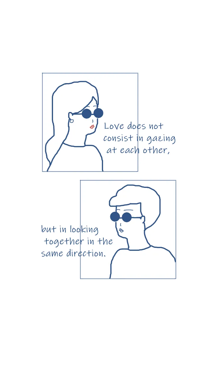 [LINE着せ替え] Sunglasses Boy and Girl /blue skyの画像1