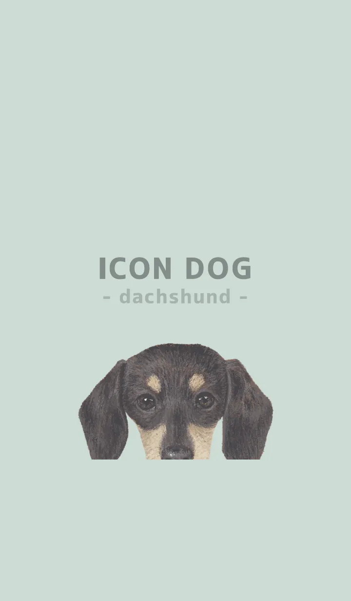 [LINE着せ替え] ICON DOG - ダックスフンド - PASTEL GR/05の画像1