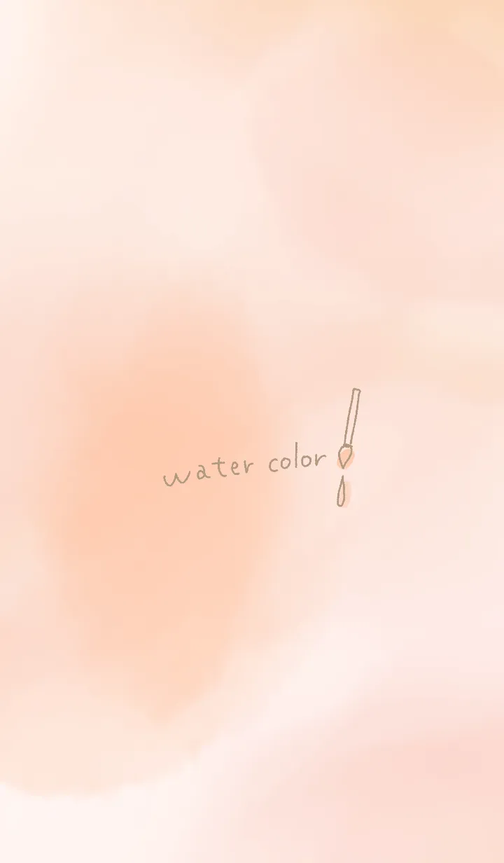 [LINE着せ替え] シンプルな水彩滲み暖色の画像1
