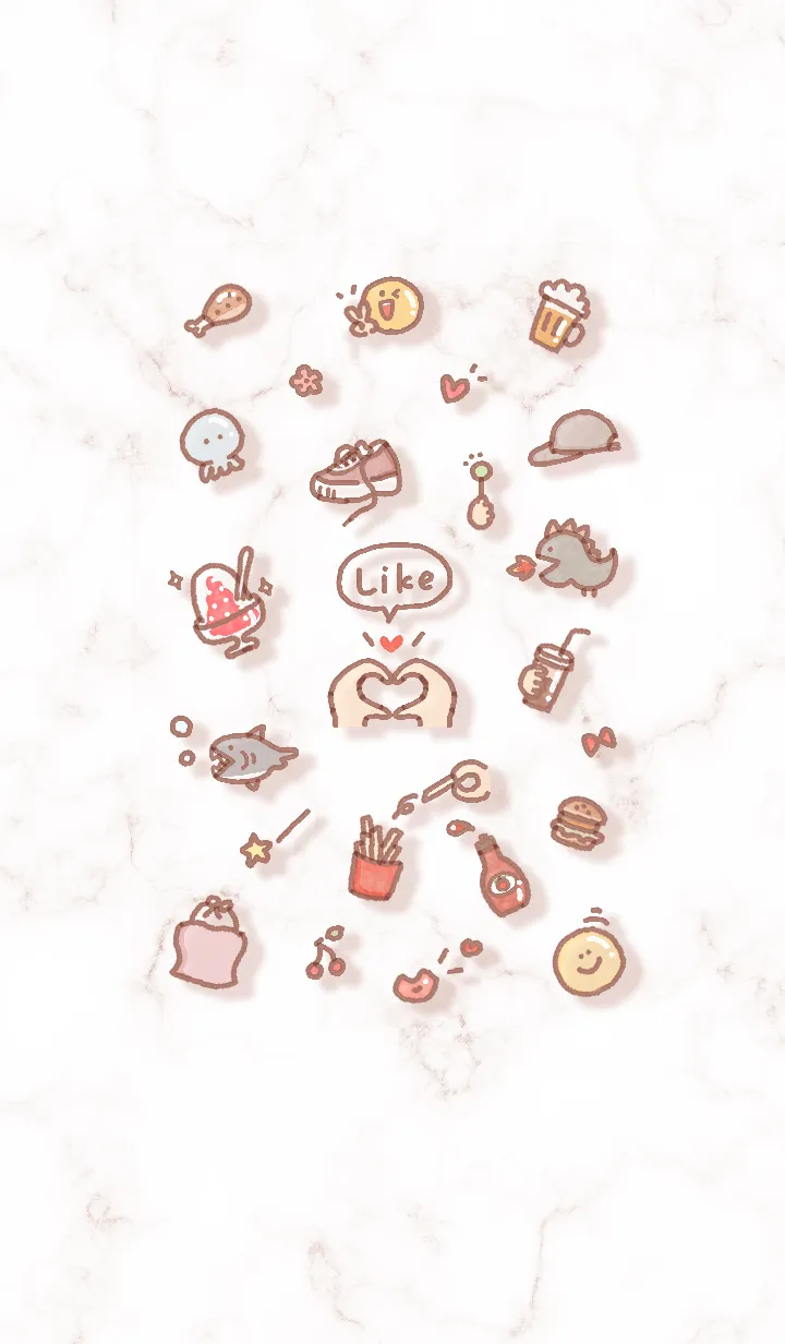 [LINE着せ替え] シンプルなアイコン19♥ピンクブラウン10_1の画像1