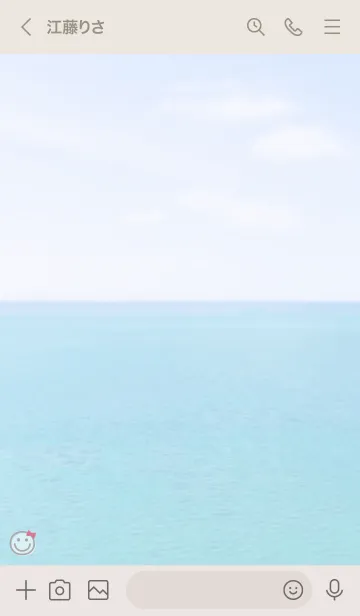 [LINE着せ替え] 海と空 リボン'モスグレー'の画像3