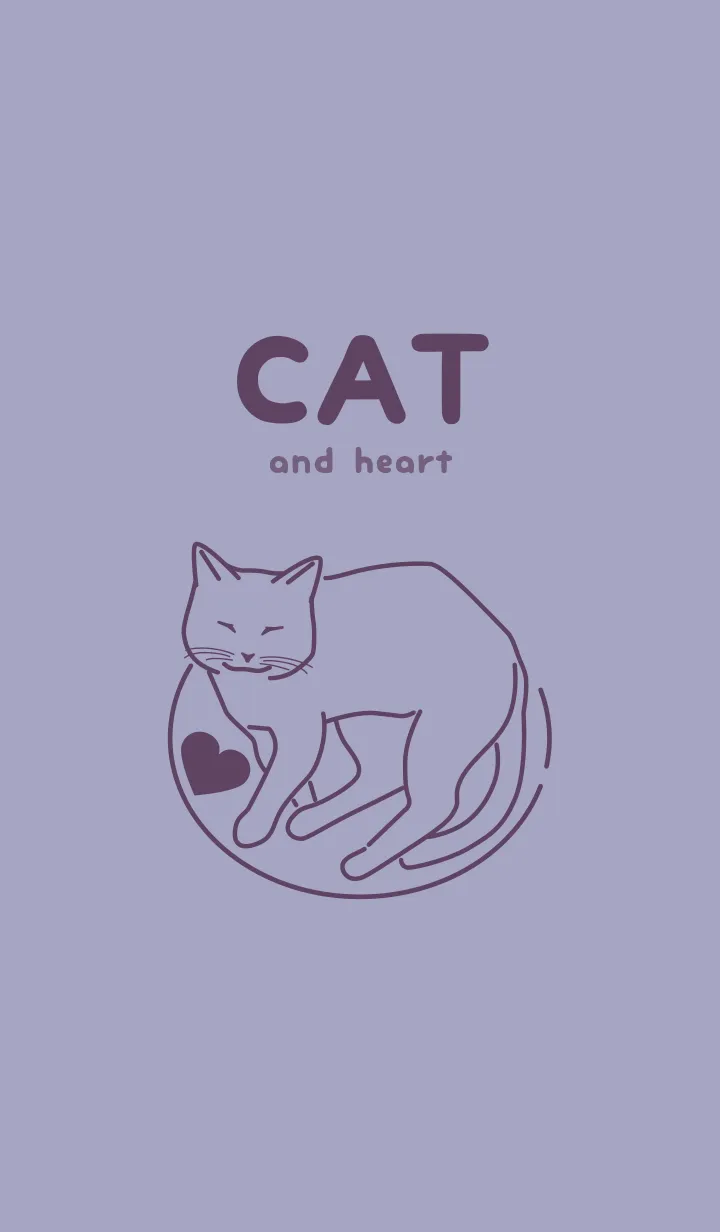 [LINE着せ替え] ネコとハート fujinezumiの画像1