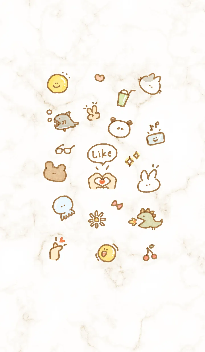 [LINE着せ替え] シンプルなアイコン20♦ベージュ05_1の画像1