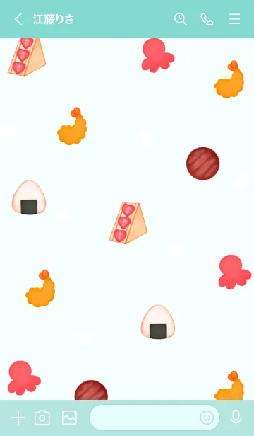 [LINE着せ替え] Cute bear & Bento 6の画像3