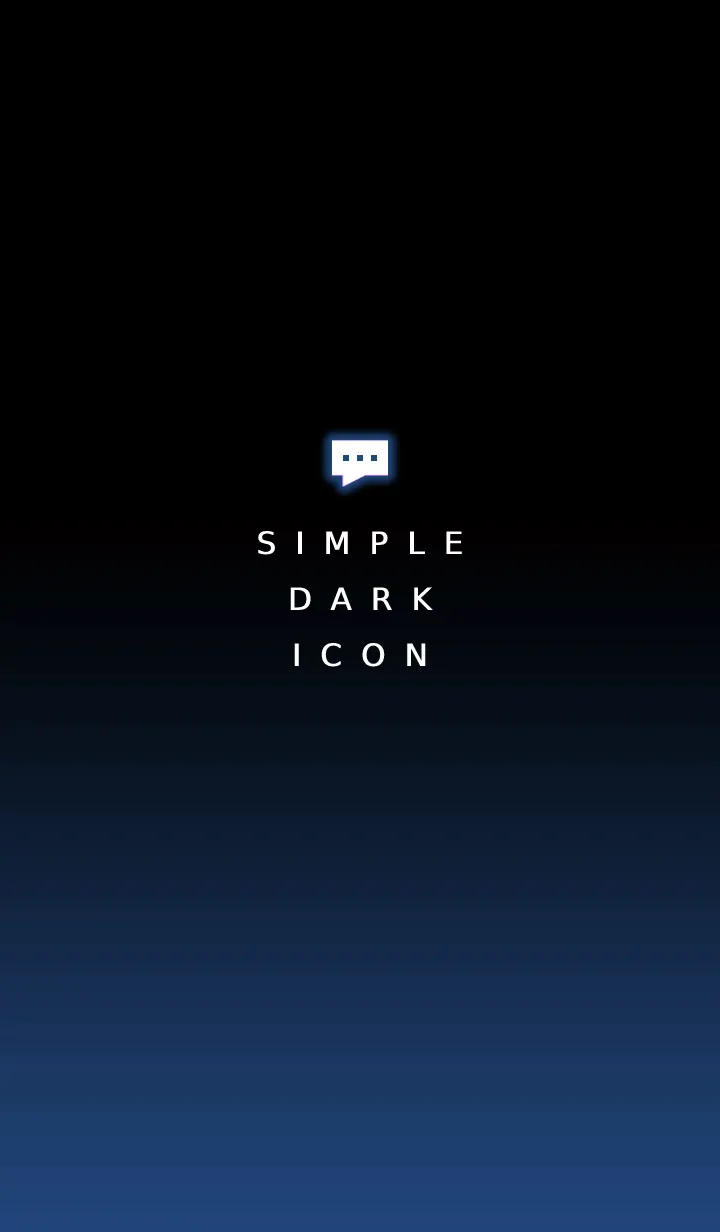 [LINE着せ替え] シンプル ダーク アイコン 10の画像1