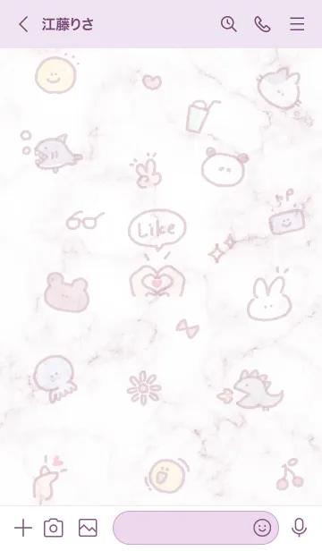 [LINE着せ替え] シンプルなアイコン20♦バイオレット04_1の画像3