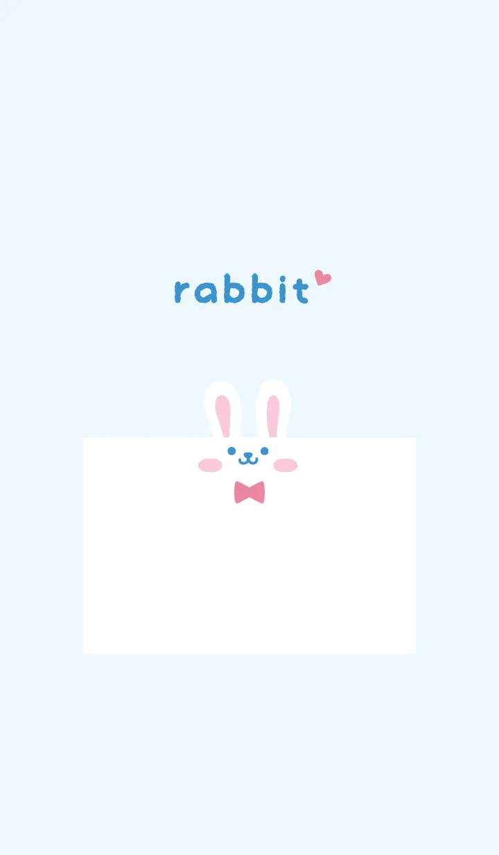 [LINE着せ替え] うさぎ.リボン[ブルー]の画像1