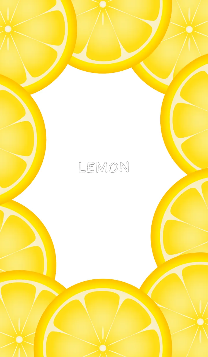 [LINE着せ替え] スライスしたレモンの着せかえ 白背景の画像1