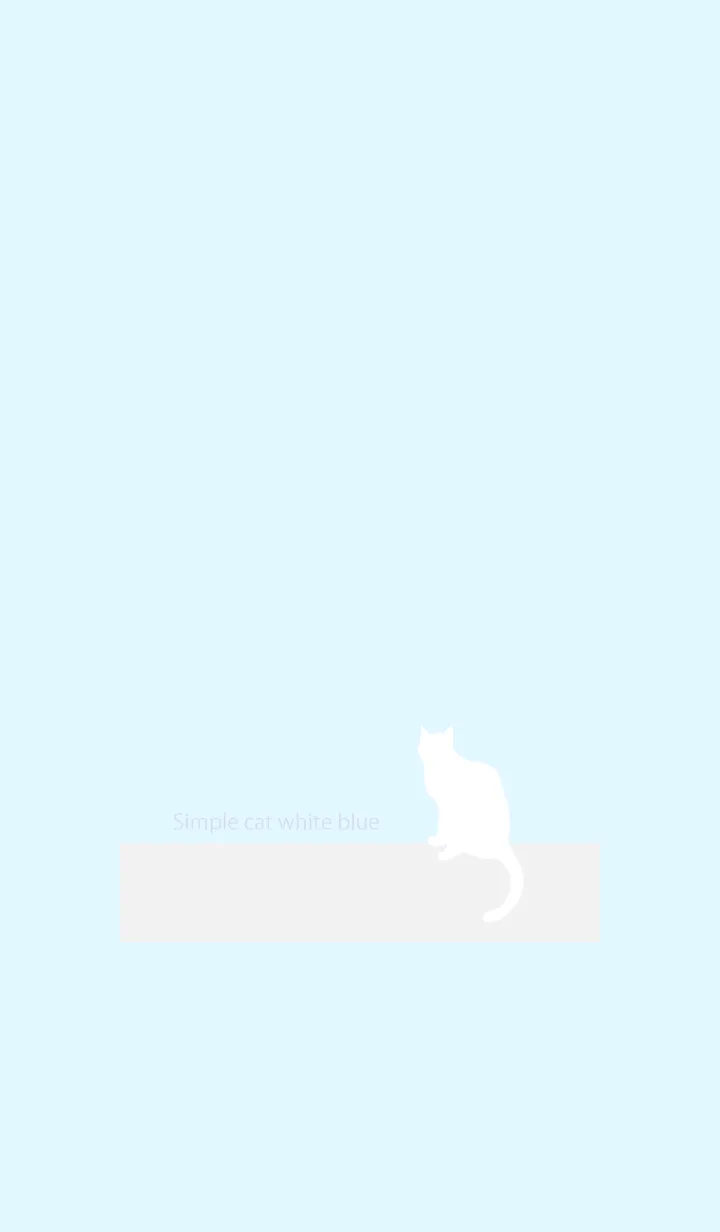 [LINE着せ替え] Simple ネコ 白×青の画像1