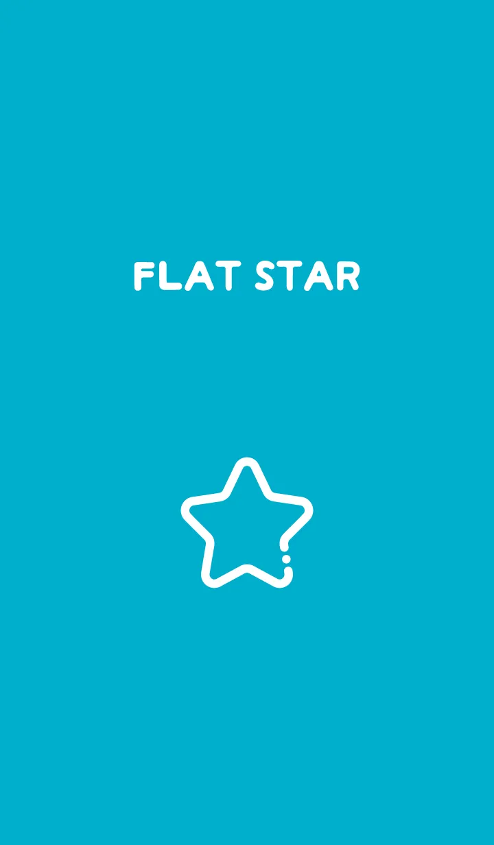 [LINE着せ替え] FLAT STAR / Turquoise Blueの画像1