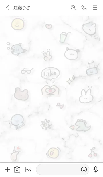 [LINE着せ替え] シンプルなアイコン22♬ホワイト01_1の画像3