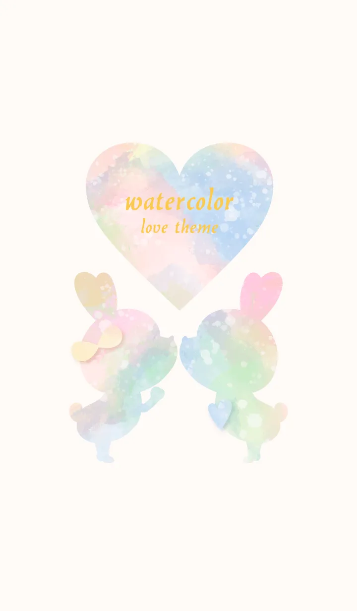 [LINE着せ替え] watercolor Love Theme 54の画像1