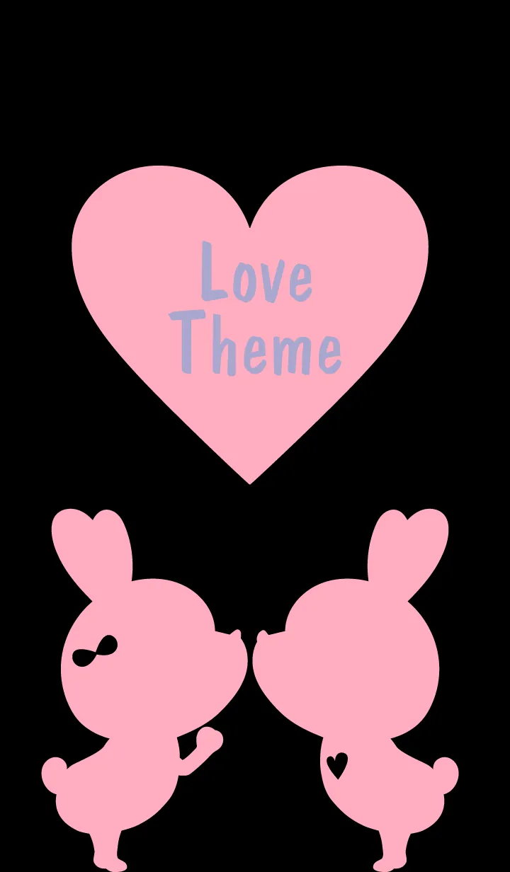 [LINE着せ替え] LOVE THEME Pink and Black 51の画像1