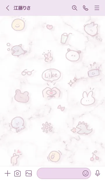 [LINE着せ替え] シンプルなアイコン22♬バイオレット04_1の画像3