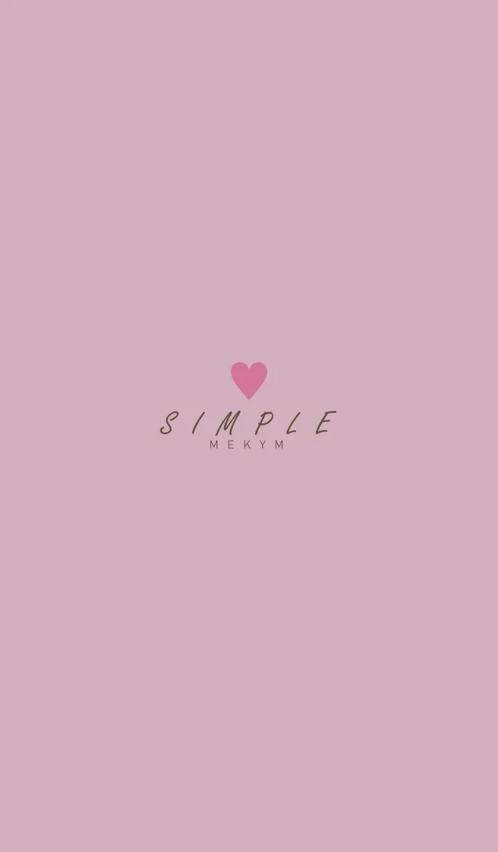 [LINE着せ替え] DUSKY PINK BROWN.SIMPLE-HEART 42の画像1