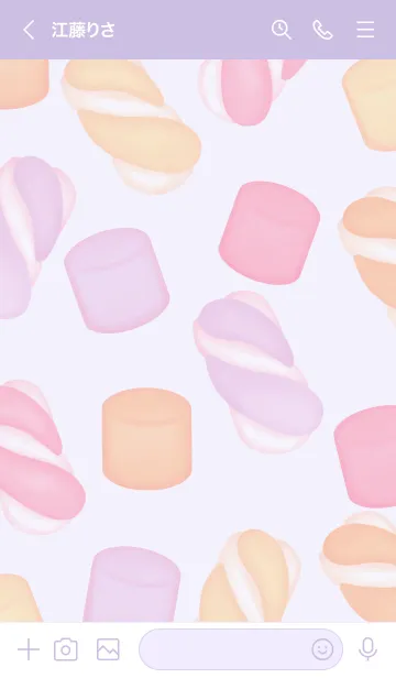 [LINE着せ替え] Cute colorful marshmallow 15の画像3