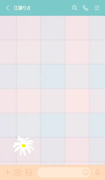 [LINE着せ替え] チェック柄 マーガレット25の画像3