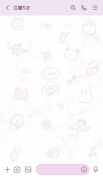 [LINE着せ替え] シンプルなアイコン21♦バイオレット03_1の画像3