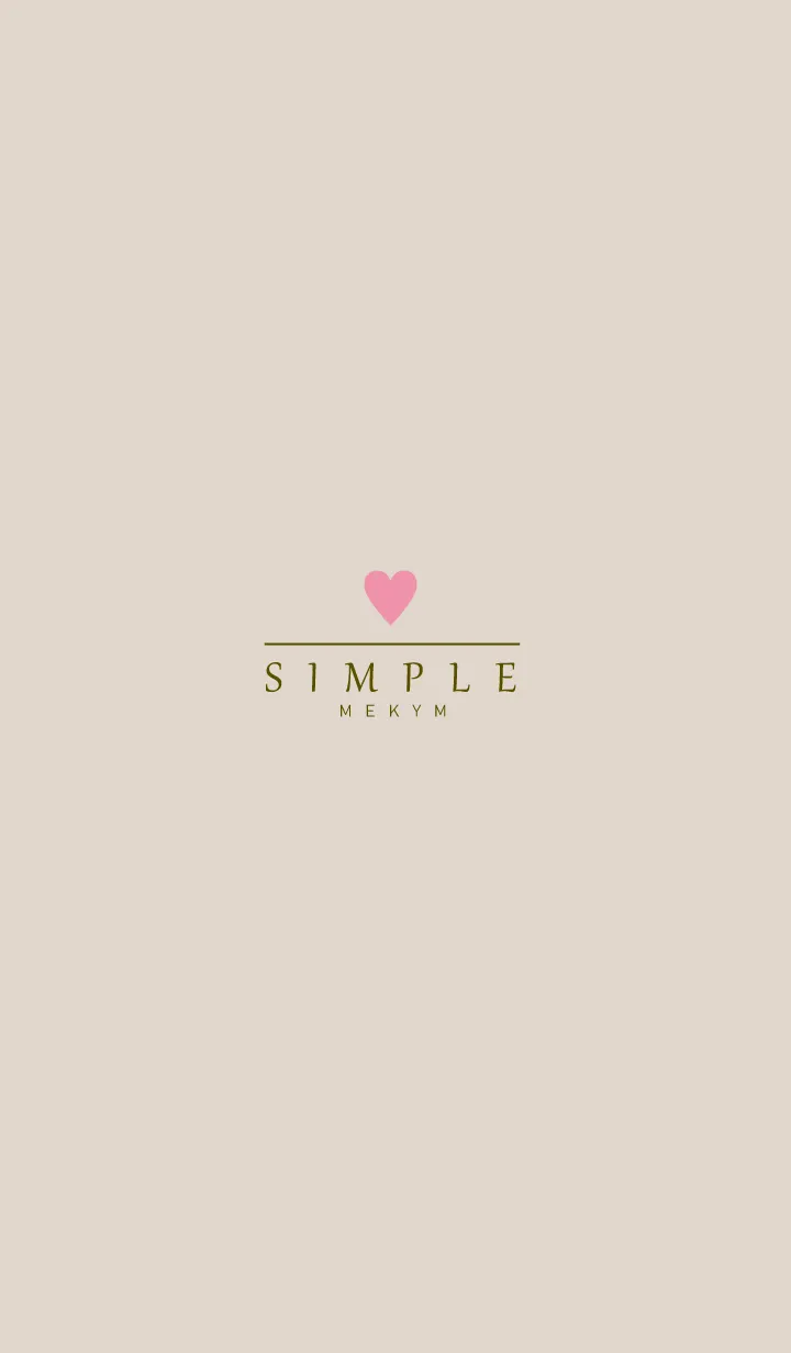 [LINE着せ替え] DUSKY BEIGE.SIMPLE-HEART 42の画像1