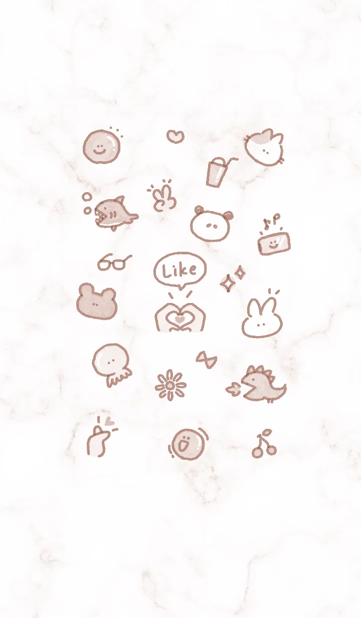 [LINE着せ替え] シンプルなアイコン21♦ピンクブラウン06_1の画像1