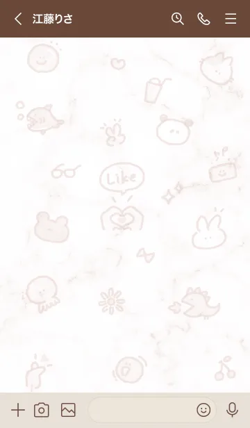 [LINE着せ替え] シンプルなアイコン21♦ピンクブラウン06_1の画像3