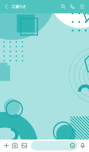 [LINE着せ替え] Polka Geometric Powderの画像3