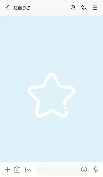 [LINE着せ替え] FLAT STAR / Baby Blueの画像3