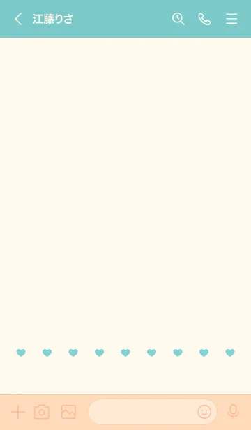 [LINE着せ替え] ねことハート(beige&pastel)の画像3