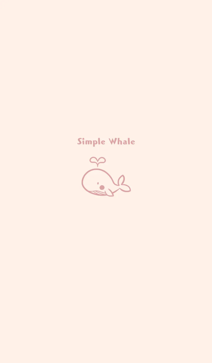 シンプルくじら -ベージュピンク-の着せ替えメイン画像