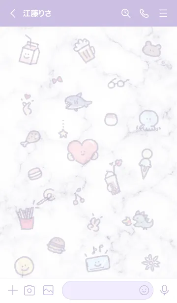 [LINE着せ替え] シンプルなアイコン23♥パープル11_1の画像3