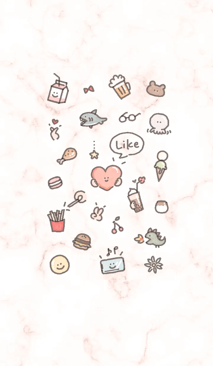 [LINE着せ替え] シンプルなアイコン23♥ベビーピンク10_1の画像1