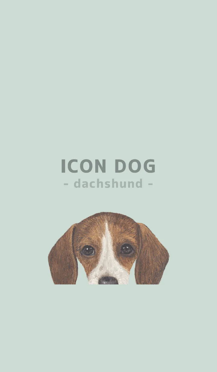 [LINE着せ替え] ICON DOG - ダックスフンド - PASTEL GR/06の画像1