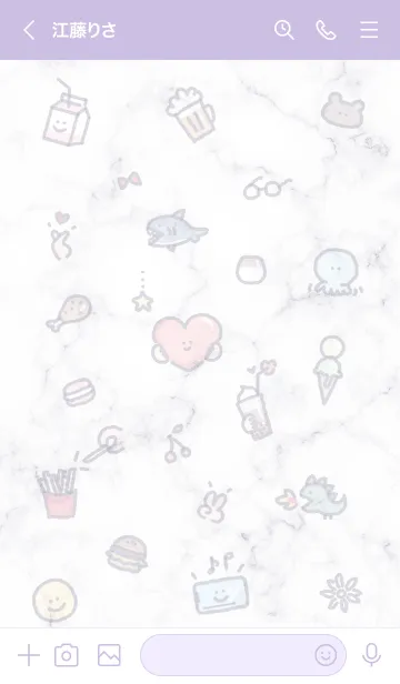 [LINE着せ替え] シンプルなアイコン23♥ウィスタリア08_1の画像3