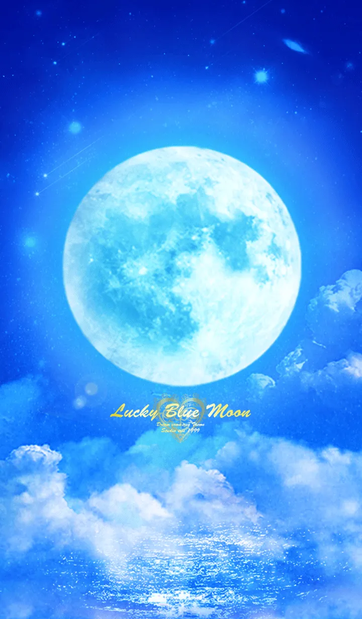 [LINE着せ替え] 願いが叶う満月 Lucky Blue Moon7の画像1