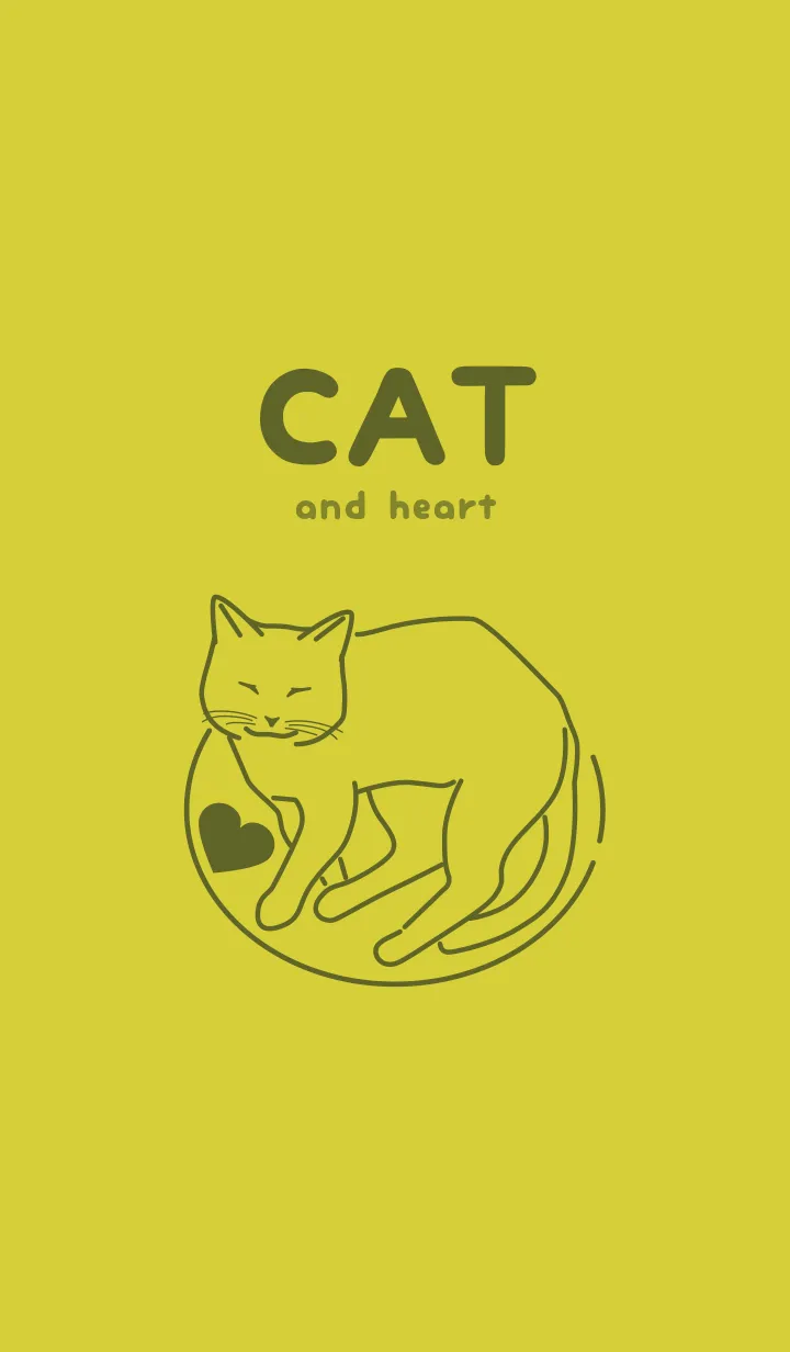 [LINE着せ替え] ネコとハート hiwairoの画像1