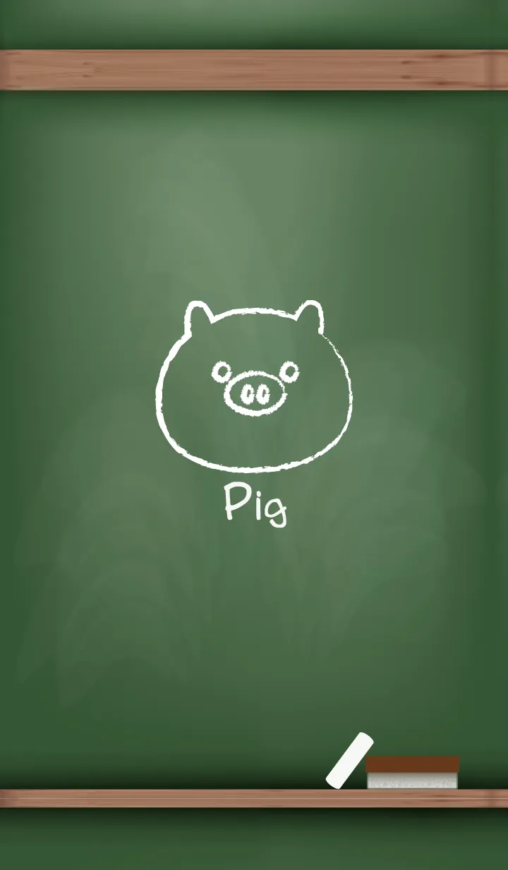 [LINE着せ替え] blackboard Pig 34の画像1