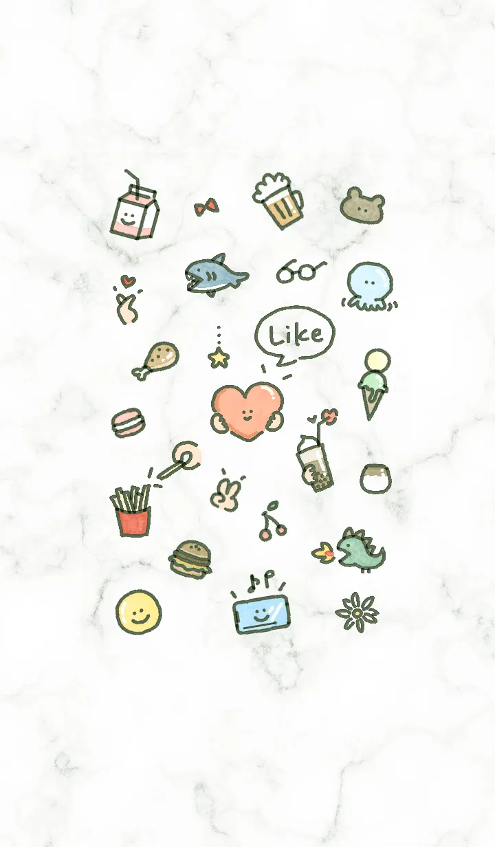 [LINE着せ替え] シンプルなアイコン23♥グリーン07_1の画像1