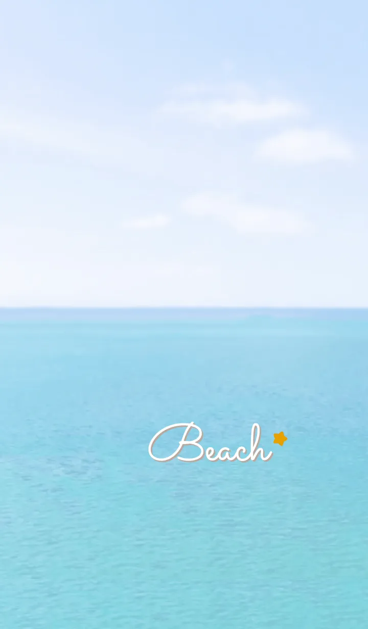 [LINE着せ替え] 海と空 お星さま'ベージュ'の画像1