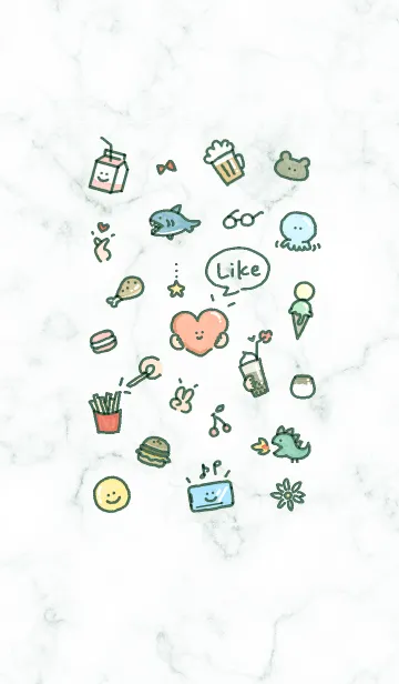 [LINE着せ替え] シンプルなアイコン23♥ブルーグリーン06_1の画像1