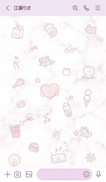 [LINE着せ替え] シンプルなアイコン23♥バイオレット04_1の画像3