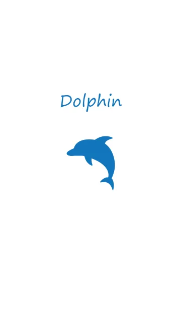 [LINE着せ替え] イルカのシルエット 青と白背景の画像1