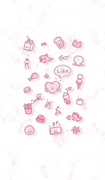 [LINE着せ替え] シンプルなアイコン26♥ピンク03_1の画像1