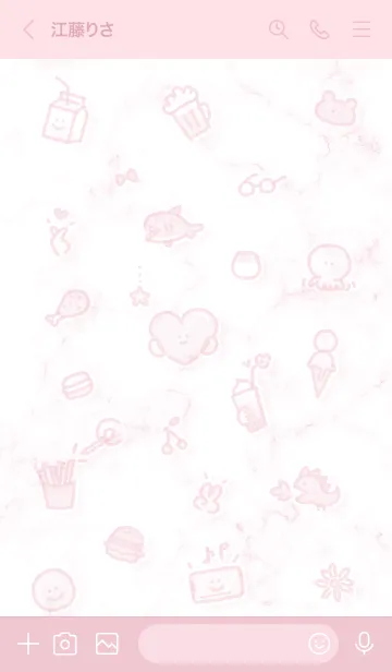 [LINE着せ替え] シンプルなアイコン26♥ピンク03_1の画像3