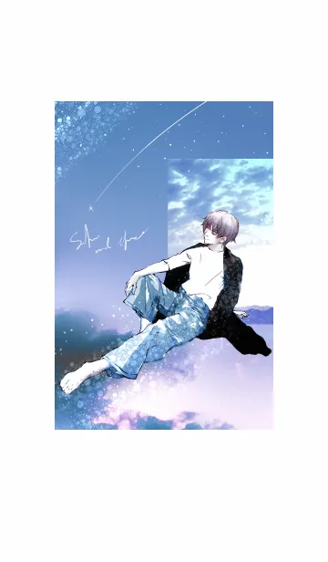 [LINE着せ替え] カーディガンと男子と・星空の画像1